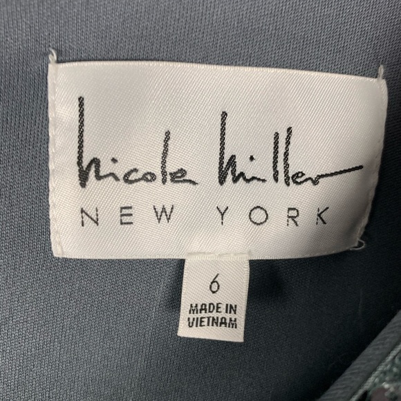 NWT Nicole Miller dress Silver - Picture 6 of 7
